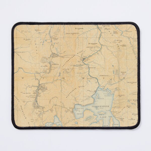 Item preview, Vintage Yellowstone National Park Map designed and sold by BeaSchoney.