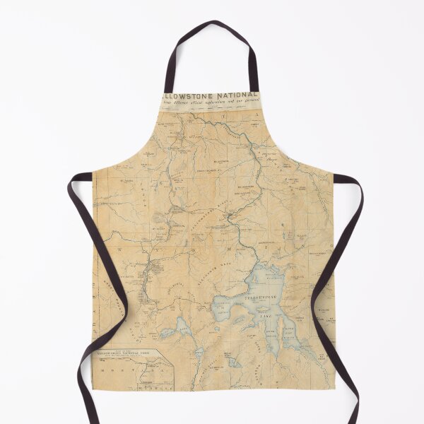 Item preview, Vintage Yellowstone National Park Map designed and sold by BeaSchoney.