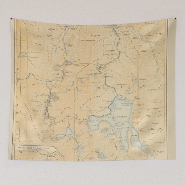 Item preview, Vintage Yellowstone National Park Map designed and sold by BeaSchoney.