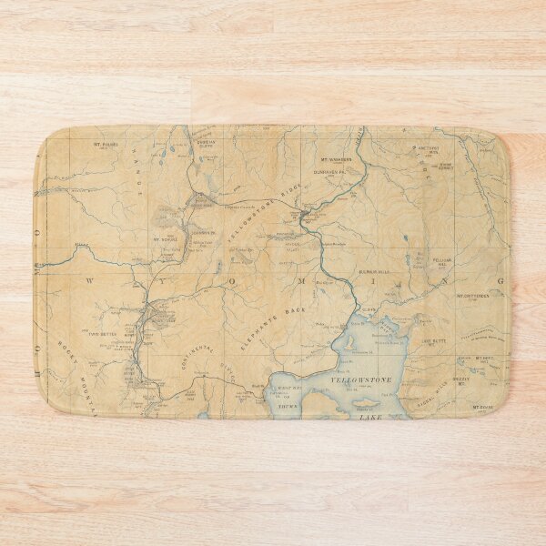 Item preview, Vintage Yellowstone National Park Map designed and sold by BeaSchoney.