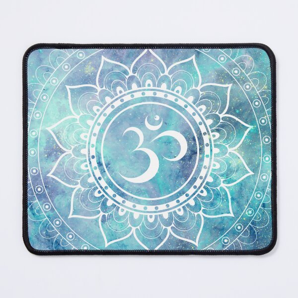 Item preview, Galaxy Om Mandala Pastel Aqua Lavender designed and sold by 2sweetsDesign.