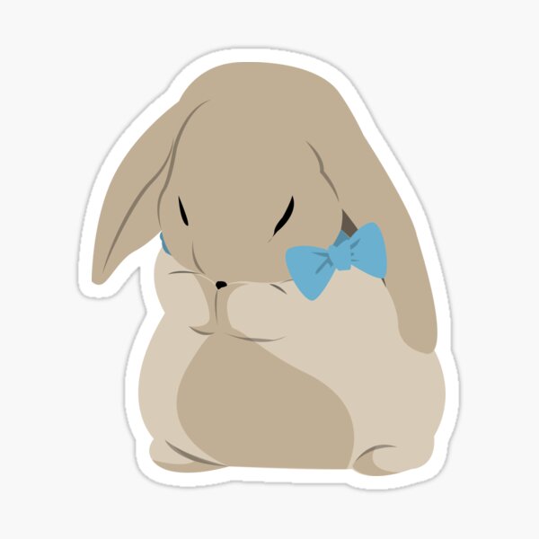 “Cute bunny with a bow tie " Sticker for Sale by goldenlolly1 | Redbubble