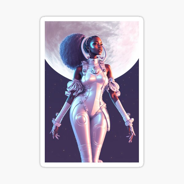 Lunar Lady in White Sticker