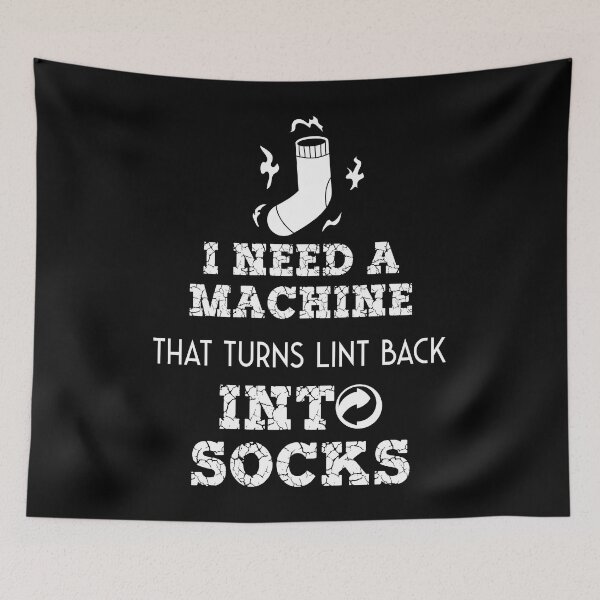 Item preview, Funny Missing Sock Laundry Joke designed and sold by Gold Wings Tees.