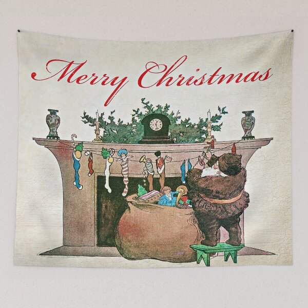 Item preview, Santa filling up Stockings designed and sold by MazingPatterns.