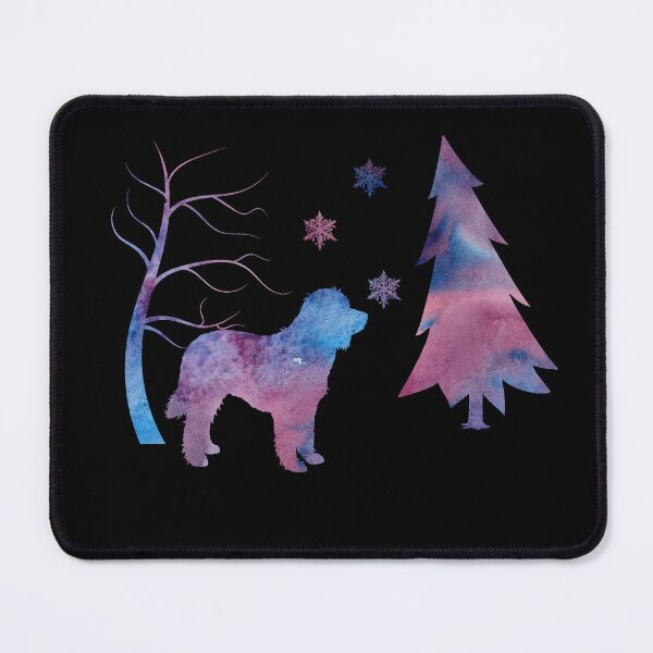 Item preview, Goldendoodle Labradoodle Winter Forest Art Snowflakes Snow designed and sold by BittenByErmines.