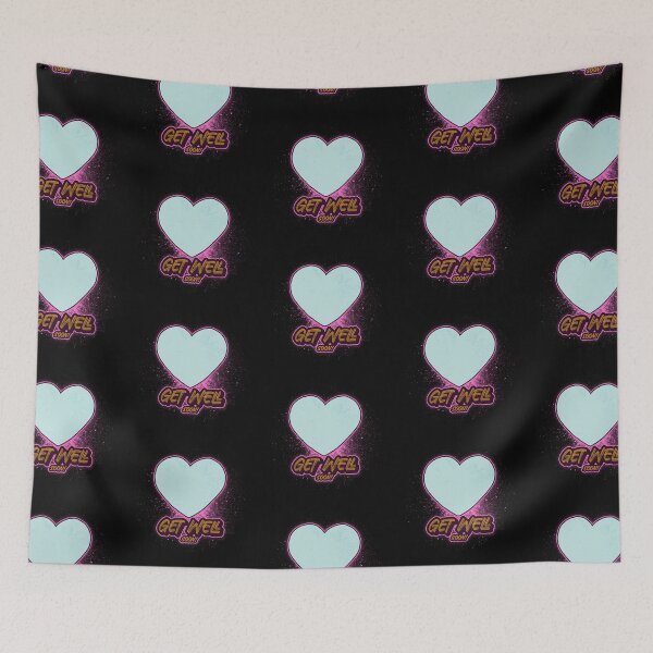 Item preview, Get Well Soon Aqua Parchment Paper Heart designed and sold by darknessjeff86.