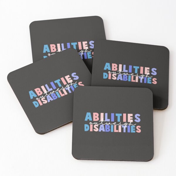 Item preview,  Abilities Outweigh Disabilities Colorful Quote  designed and sold by InnaPo ⭐⭐⭐⭐⭐.