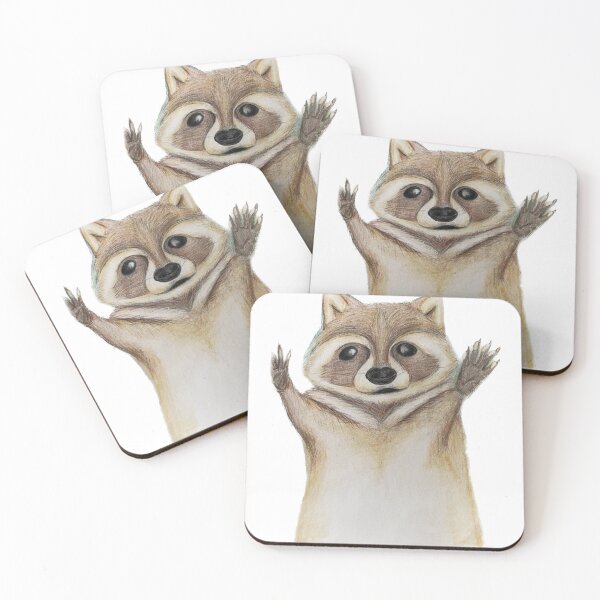 Item preview, Cute Racoon (Hand-Drawn Pencil Sketch) designed and sold by YujunShop.