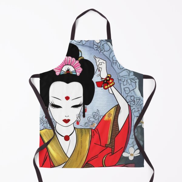 Aperçu de l'œuvre Copie d'une belle geisha japonaise - style dessin animé créée et vendue par DesignerKin.