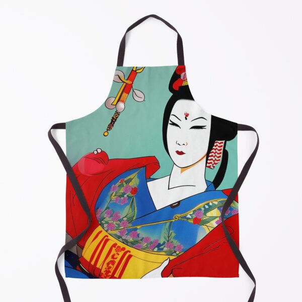 Item preview, A Beautiful Japanese Geisha Eyes Shut - Cartoon Style designed and sold by DesignerKin.