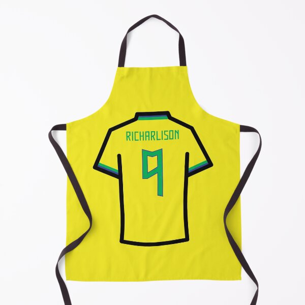 Item preview, Richarlison #9 BRZ Yellow Blue Green Football Jersey designed and sold by Millustgfx.