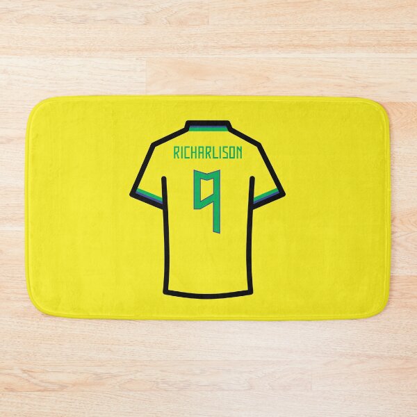 Item preview, Richarlison #9 BRZ Yellow Blue Green Football Jersey designed and sold by Millustgfx.