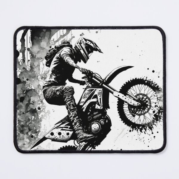 Item preview, Dirt bike cool wheelie - splashed ink - white background designed and sold by KoolArtDistrict.