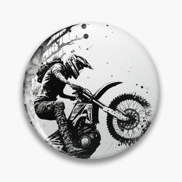 Artikelvorschau, Dirt Bike Cool Wheelie - spritzte Tinte - weißer Hintergrund entworfen und verkauft von KoolArtDistrict.