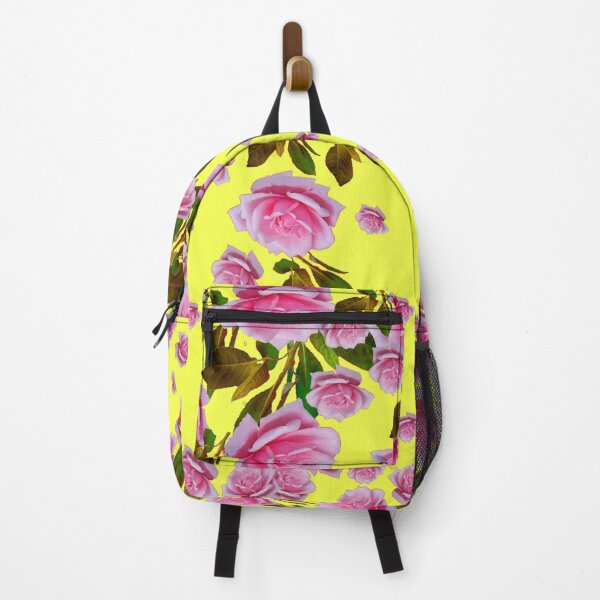 Item preview, PINK GARDEN ROSES ABSTRACT PATTERN YELLOW ART designed and sold by sharlesart.