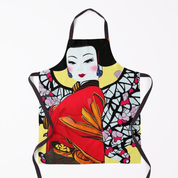 Item preview, Beautiful Japanese Geisha With Butterfly Wings - Cartoon Style designed and sold by DesignerKin.