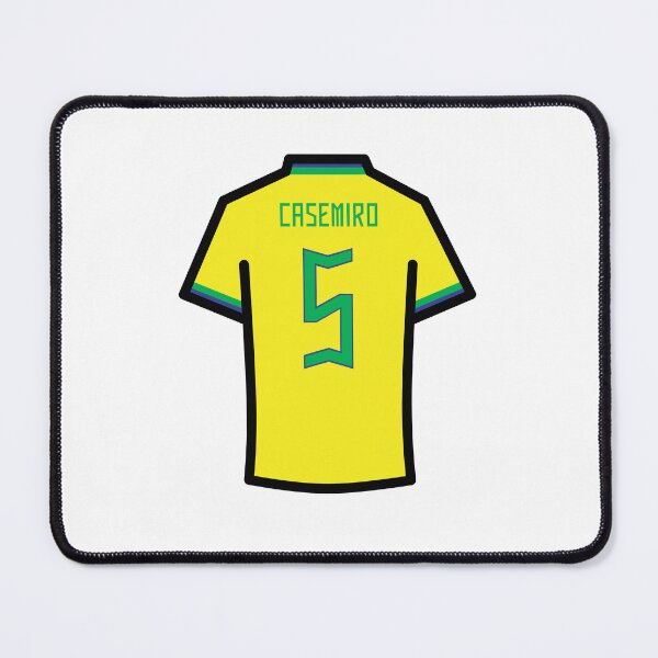 Item preview, Casemiro #5 BRZ Yellow Blue Green Football Jersey designed and sold by Millustgfx.