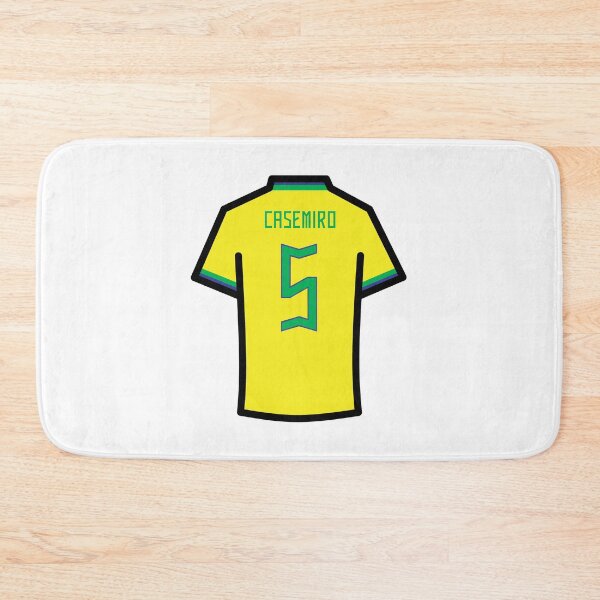 Item preview, Casemiro #5 BRZ Yellow Blue Green Football Jersey designed and sold by Millustgfx.