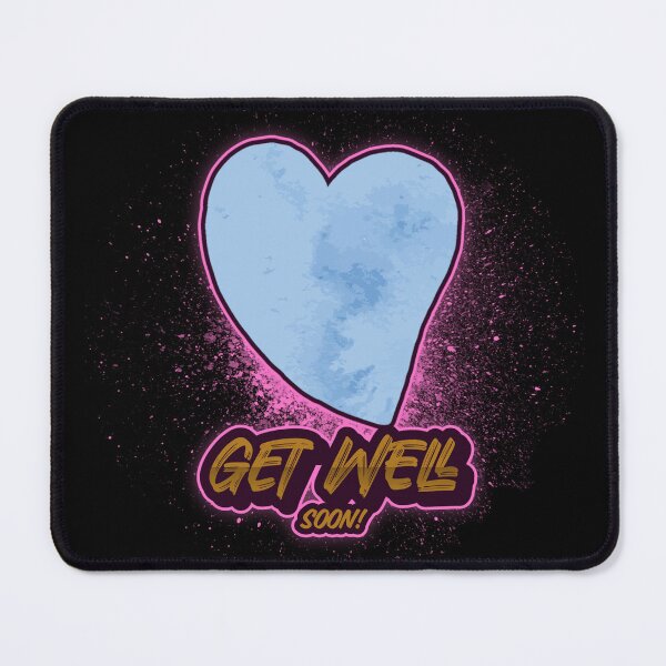 Item preview, Get Well Soon Blue Parchment Paper Heart designed and sold by darknessjeff86.