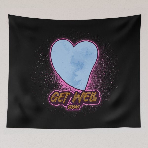 Item preview, Get Well Soon Blue Parchment Paper Heart designed and sold by darknessjeff86.