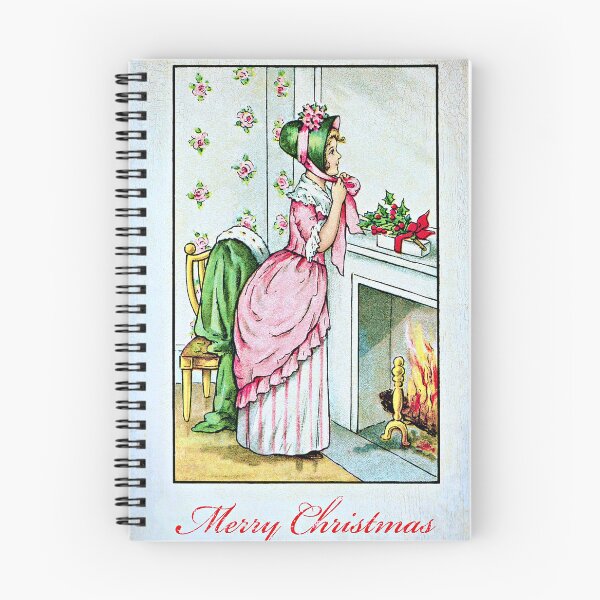 Item preview, Holiday Vintage Woman Getting Warm by the Fireplace designed and sold by MazingPatterns.