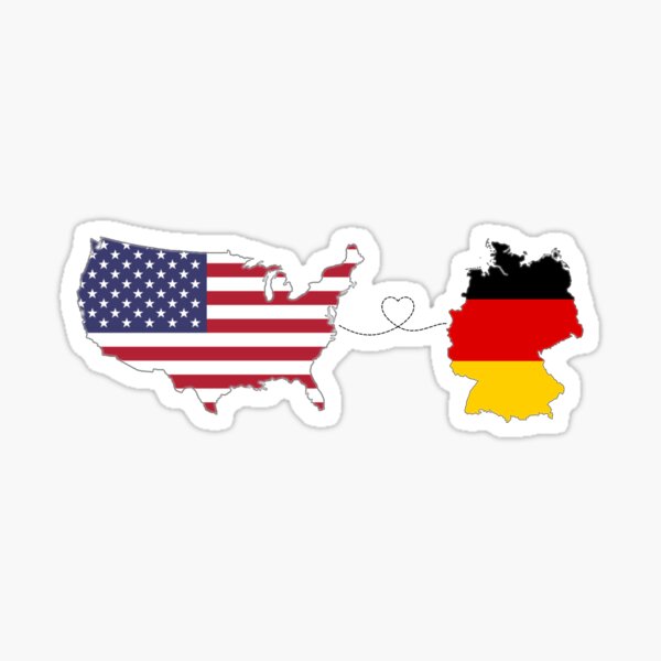 USA - Germany | Long Distance Love Sticker