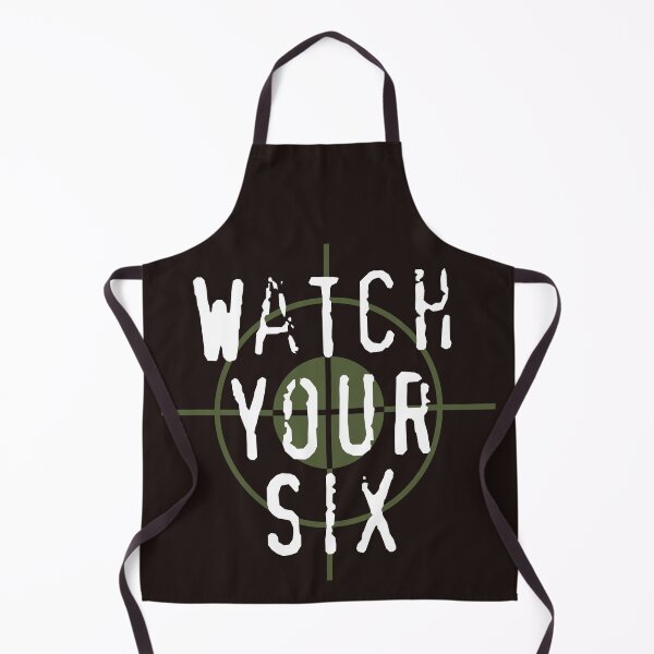 Item preview, "Watch Your Six" Military, 6, Back, Brown, Army, Green, Sniper, Sight designed and sold by CanisPicta.