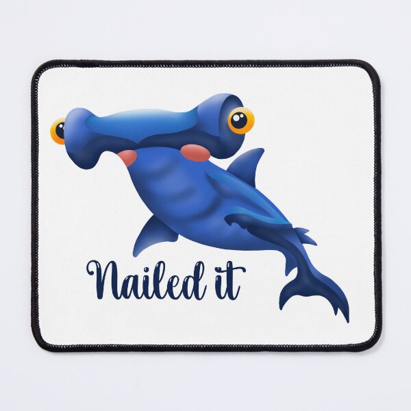 Item preview, Nailed it Hammerhead Shark designed and sold by BlackCatArtBB.