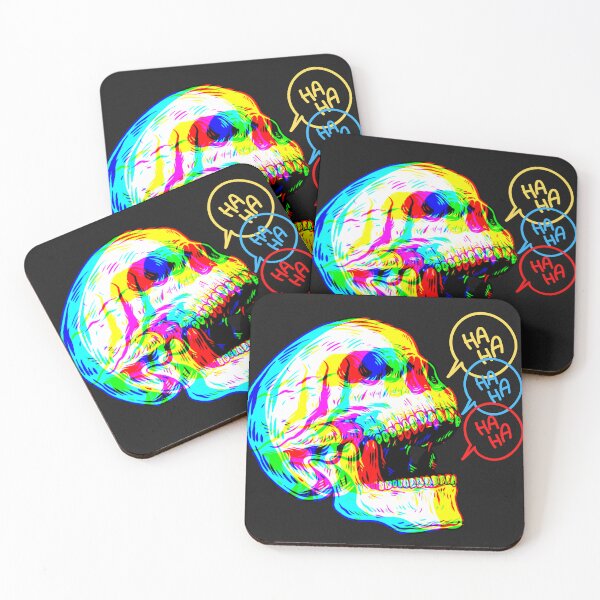 Item preview, Trippy Laughing Skull Pattern Haha designed and sold by Itis-Whatitis.
