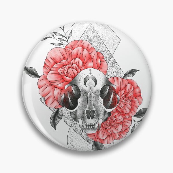 Item preview, Aminal Flower Skull designed and sold by skish-the-fish.