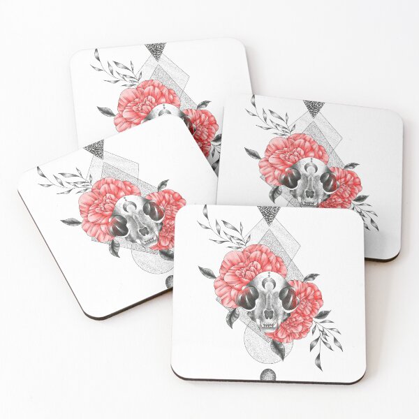 Item preview, Aminal Flower Skull designed and sold by skish-the-fish.