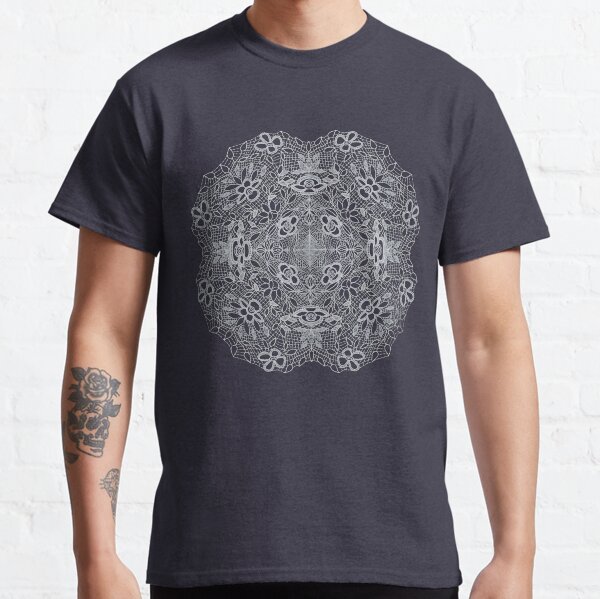 Digital Crocheted Lace Mandala Classic T-Shirt