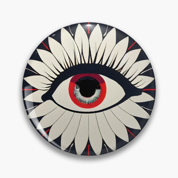 Item preview, Black and white flower with a red eye designed and sold by The boys.
