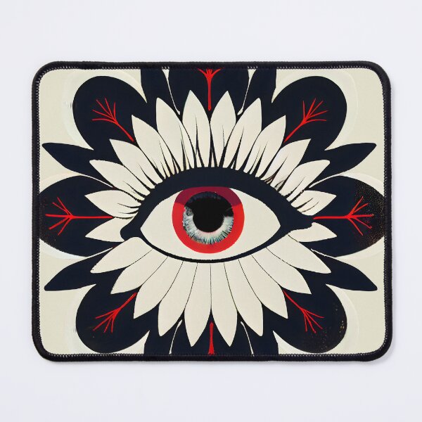 Item preview, Black and white flower with a red eye designed and sold by The boys.