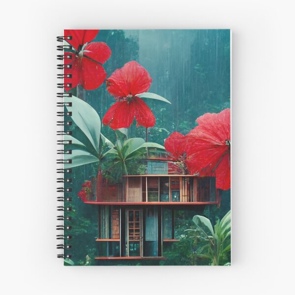 Item preview, Casa del árbol y flores rojas. designed and sold by Robin Speed.