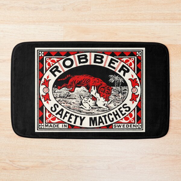 Item preview, Vintage Swedish Matchbox Art - Robber Safety Matches designed and sold by MtWoodsonSales.