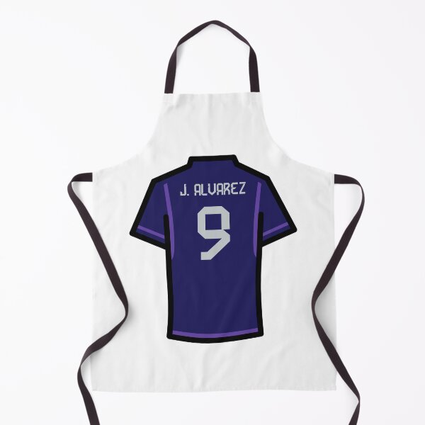 Item preview, Alvarez #9 ARG Blue Purple 22 Football Jersey designed and sold by Millustgfx.