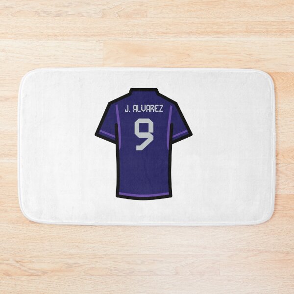 Item preview, Alvarez #9 ARG Blue Purple 22 Football Jersey designed and sold by Millustgfx.