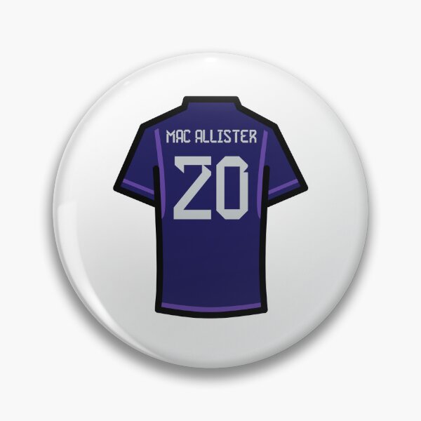Item preview, Mac Allister #20 ARG Blue Purple 22 Football Jersey designed and sold by Millustgfx.