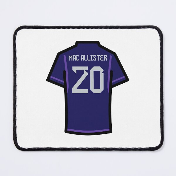 Item preview, Mac Allister #20 ARG Blue Purple 22 Football Jersey designed and sold by Millustgfx.