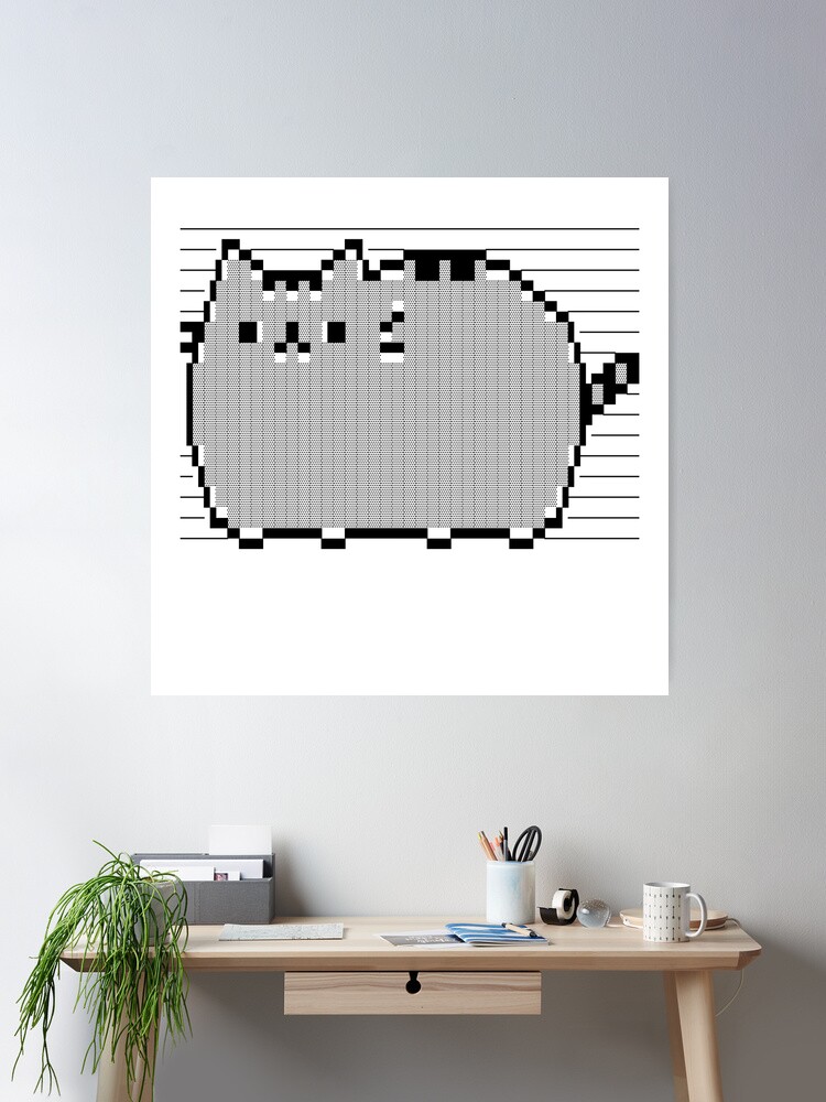 Cute cat pixel art&quot; Poster for Sale by shrolts | Redbubble