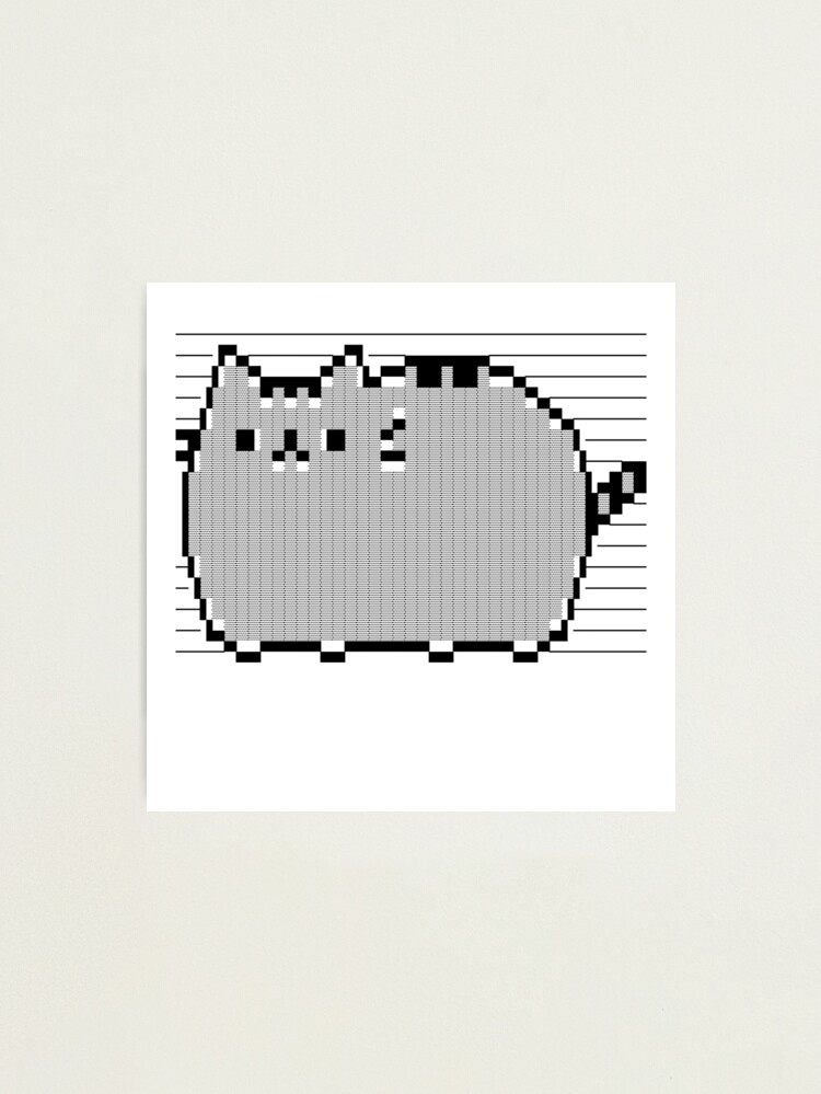Cute cat pixel art&quot; Photographic Print for Sale by shrolts | Redbubble