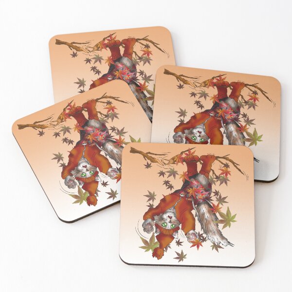 Item preview, maine coon in autumn designed and sold by BeingNow.