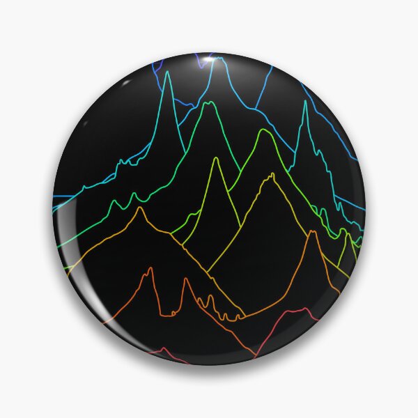 Item preview, Volcanoes of the World: the Unknown Pleasures of Elevation Profiles (black) designed and sold by Groenendijk.