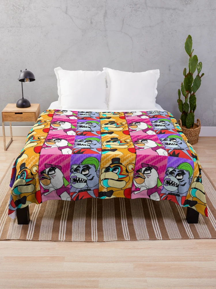 FNaF Bedding Set Freddy Fazbear Chica Foxy Glamrock Quilt Blanket FNaF