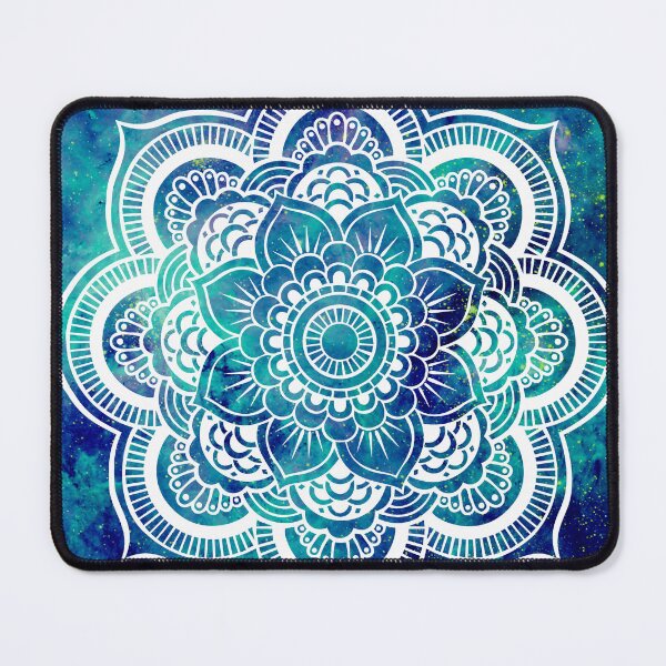 Item preview,  Galaxy Mandala: Teal Midnight Blue Galaxy  designed and sold by 2sweetsDesign.