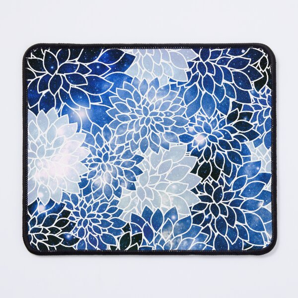 Item preview, Galaxy Space Dahlias Classic Blue designed and sold by 2sweetsDesign.