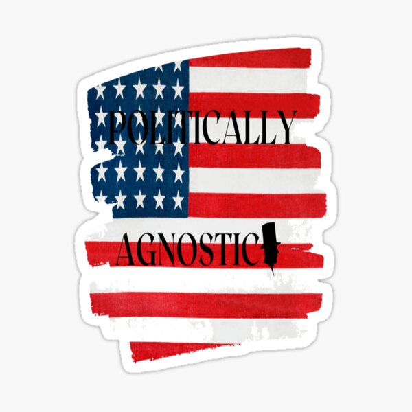 Politically Agnostic Usa Flag Sticker For Sale By Artzanddesignz