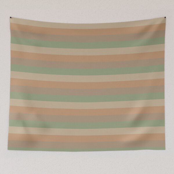 Item preview, Neutral Shades of Brown and Neutral Green Wide Horizontal Stripe designed and sold by rhombusOnion.